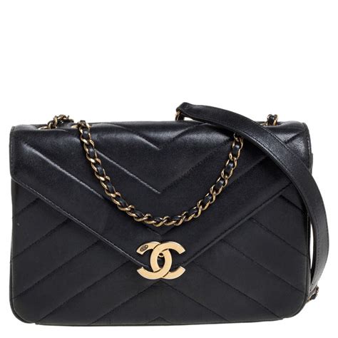 chanel chevron black imitation